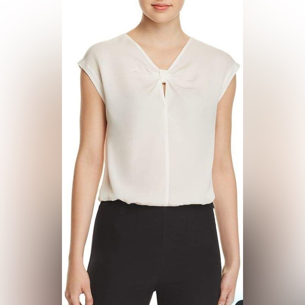 Rebecca Taylor 100% Silk Cream Blouse